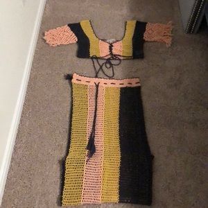 2 piece knit maxi set